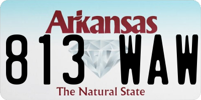 AR license plate 813WAW