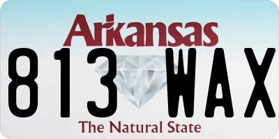 AR license plate 813WAX