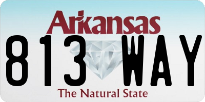 AR license plate 813WAY