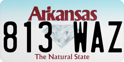 AR license plate 813WAZ