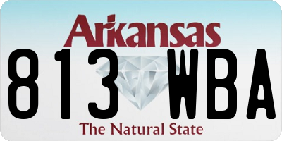 AR license plate 813WBA
