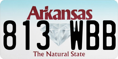 AR license plate 813WBB