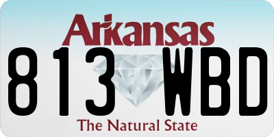 AR license plate 813WBD