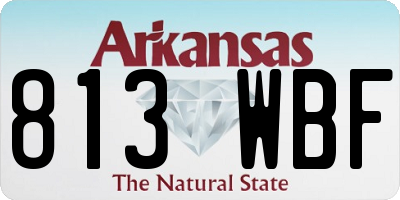 AR license plate 813WBF
