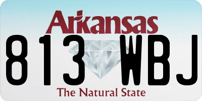 AR license plate 813WBJ