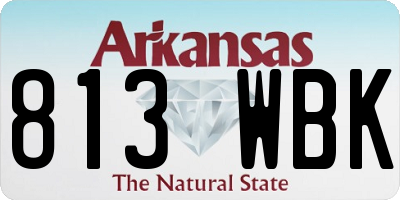 AR license plate 813WBK