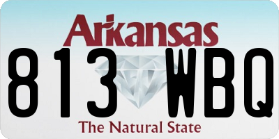 AR license plate 813WBQ