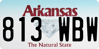 AR license plate 813WBW