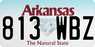 AR license plate 813WBZ