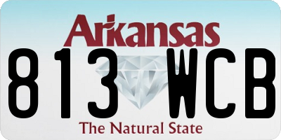AR license plate 813WCB