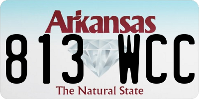AR license plate 813WCC