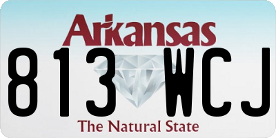 AR license plate 813WCJ