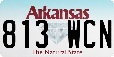 AR license plate 813WCN