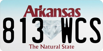 AR license plate 813WCS
