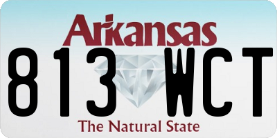 AR license plate 813WCT