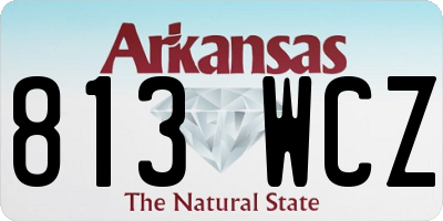 AR license plate 813WCZ