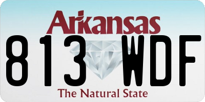 AR license plate 813WDF