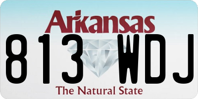 AR license plate 813WDJ
