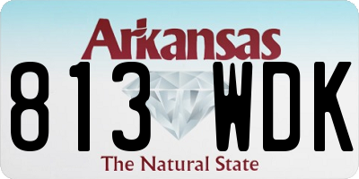 AR license plate 813WDK