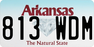 AR license plate 813WDM