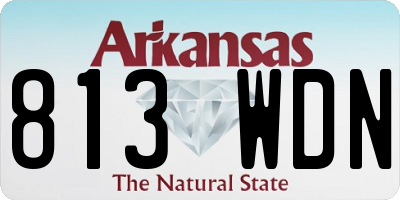 AR license plate 813WDN