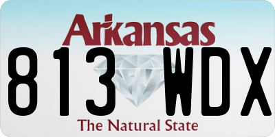 AR license plate 813WDX
