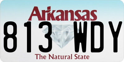 AR license plate 813WDY