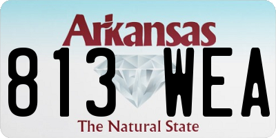 AR license plate 813WEA