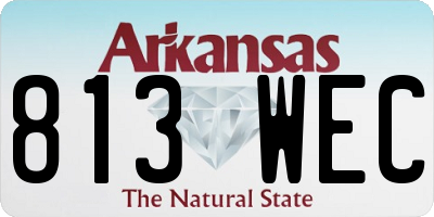 AR license plate 813WEC