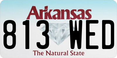 AR license plate 813WED