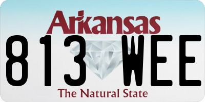 AR license plate 813WEE