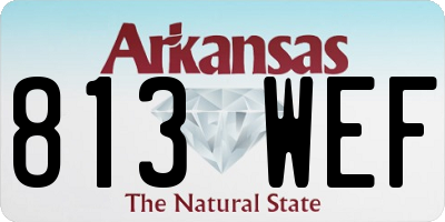 AR license plate 813WEF