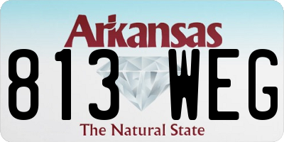 AR license plate 813WEG