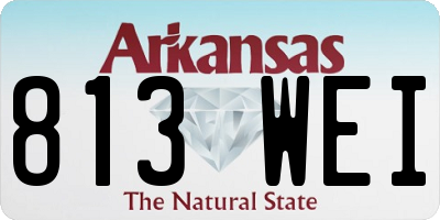 AR license plate 813WEI