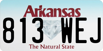 AR license plate 813WEJ