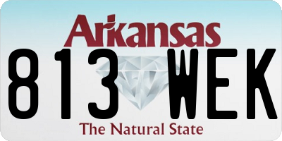 AR license plate 813WEK