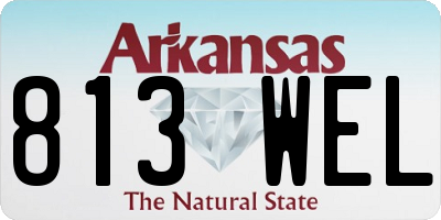 AR license plate 813WEL