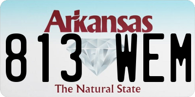 AR license plate 813WEM
