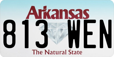 AR license plate 813WEN