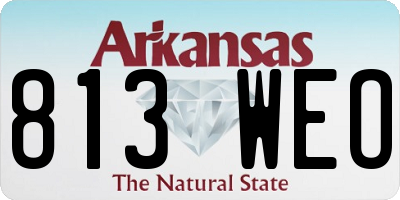 AR license plate 813WEO