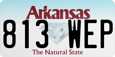 AR license plate 813WEP