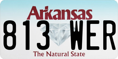 AR license plate 813WER