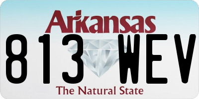 AR license plate 813WEV