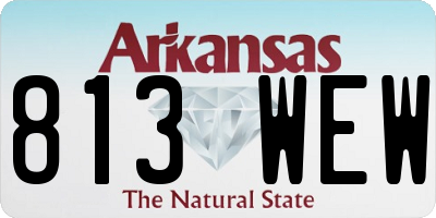 AR license plate 813WEW