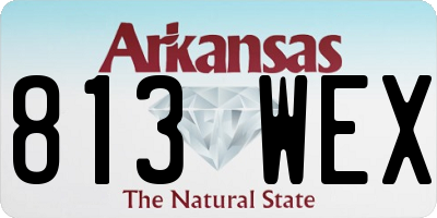 AR license plate 813WEX