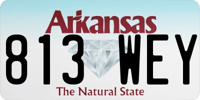 AR license plate 813WEY