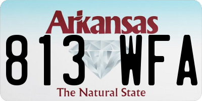 AR license plate 813WFA
