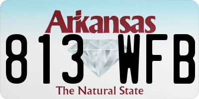AR license plate 813WFB
