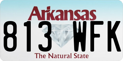 AR license plate 813WFK
