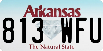 AR license plate 813WFU